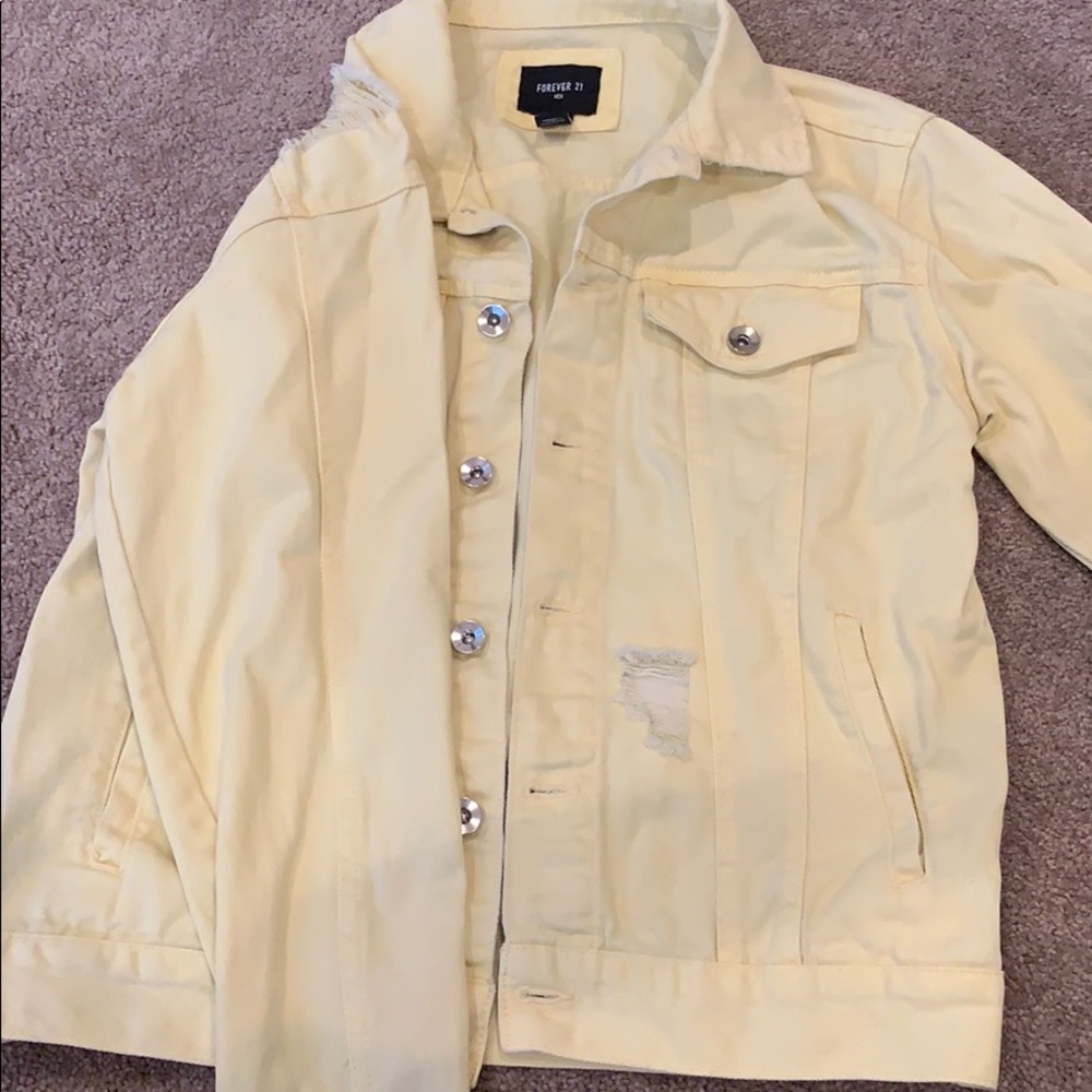 Forever 21 Yellow Jean Jacket